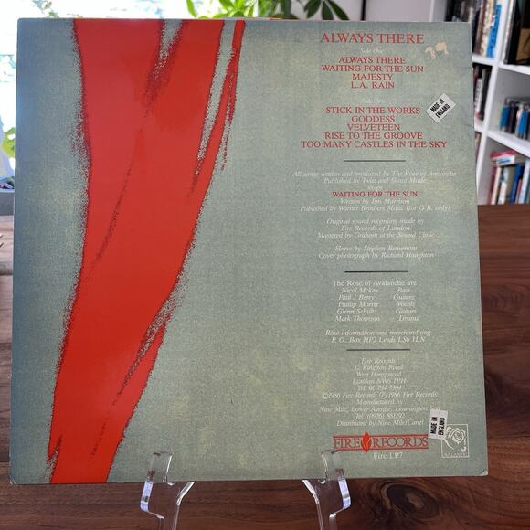 The Rose Of Avalanche Always There Vinyl LP 1986 Fire Records LP7 U.K. - Picture 9 of 9